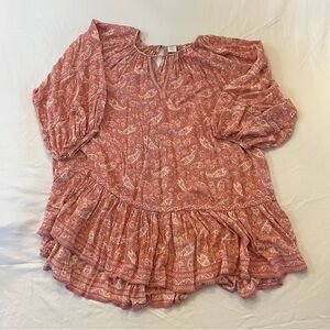 Patrons of Peace Pink Paisley Boho Dress size Large